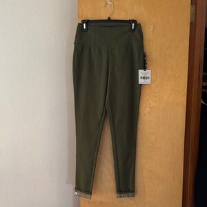 Leaf Green High-Waisted Agnes & Dora Knit Jeggings Size Lg NWT